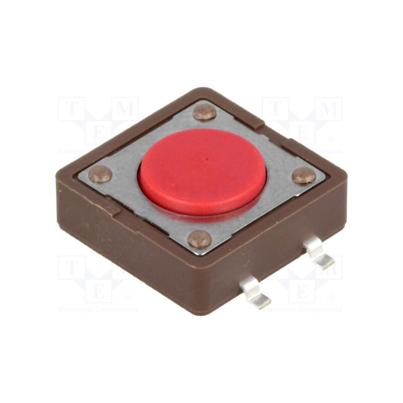 10 pcs : DTSM-21R-V-B - Microswitch TACT, SPST-NO, Pos: 2, 0.05A/12VDC, SMT, none, 2.6N