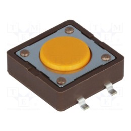 10 pcs : DTSM-21S-V-B - Microswitch TACT, SPST-NO, Pos: 2, 0.05A/12VDC, SMT, none, 3.2N