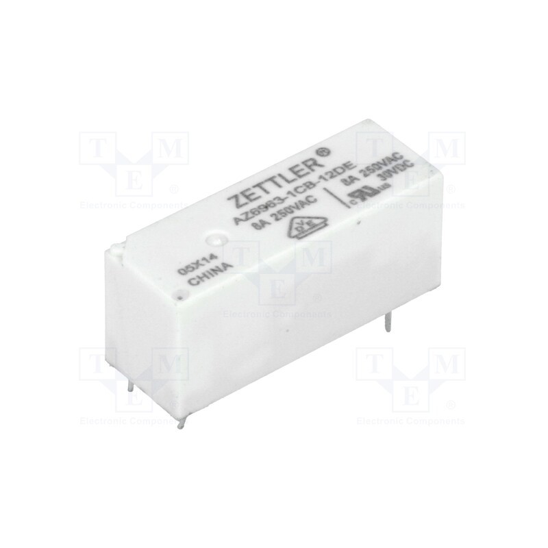 10 pcs : AZ6963-1CB-12DE - Relay: electromagnetic, SPDT, Ucoil: 12VDC, 8A, 8A/250VAC, 8A/30VDC