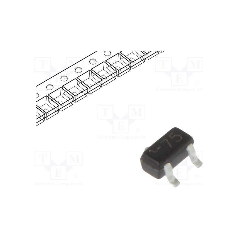 50 pcs : BAS70-05E - Diode: Schottky switching, SMD, 70V, 70mA, 5ns, SOT523,