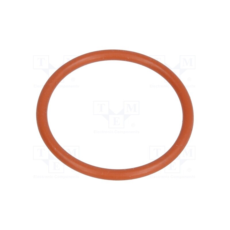50 pcs : 1.321.1600.22 - O-ring gasket, VMQ, Thk: 1.5mm, Øint: 18mm, PG16, red, -60÷250°C