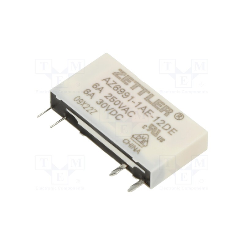10 pcs : AZ6991-1AE-12DE - Relay: electromagnetic, SPST-NO, Ucoil: 12VDC, 8A, 8A/277VAC, PCB