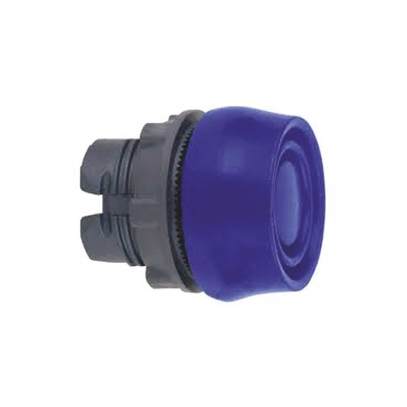 1 pcs - Schneider Electric Harmony XB5 Series Blue Spring Return Push Button Head, 22mm Cutout, IP66, IP67, IP69K