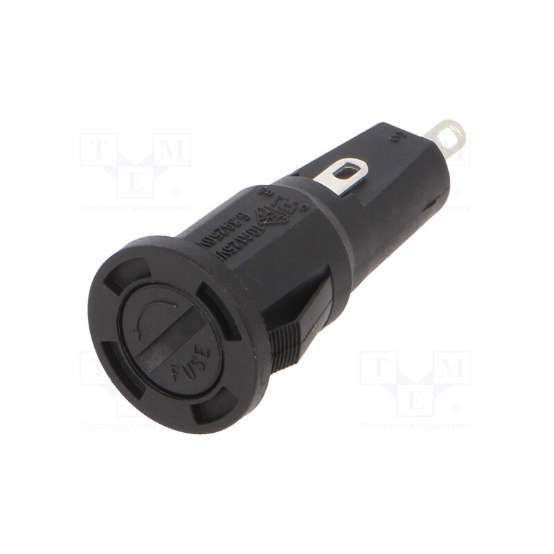 10 pcs : PMC-DS-04-SOS - Fuse holder, 5x20mm, 6.3A, on panel, 250VAC, UL94V-2