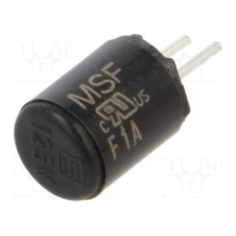 10 pcs : 34.4221 - Fuse: fuse, quick blow, 1A, 125VAC, PCB,THT, TR5, copper, MSF 125
