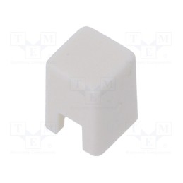 10 pcs : B32-1060 - Button, push-in, 5.5mm, -25÷70°C, square, white, 4x4mm