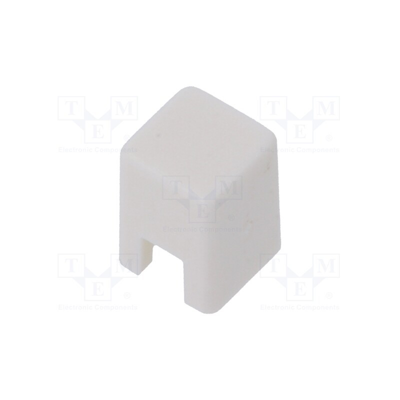 10 pcs : B32-1060 - Button, push-in, 5.5mm, -25÷70°C, square, white, 4x4mm