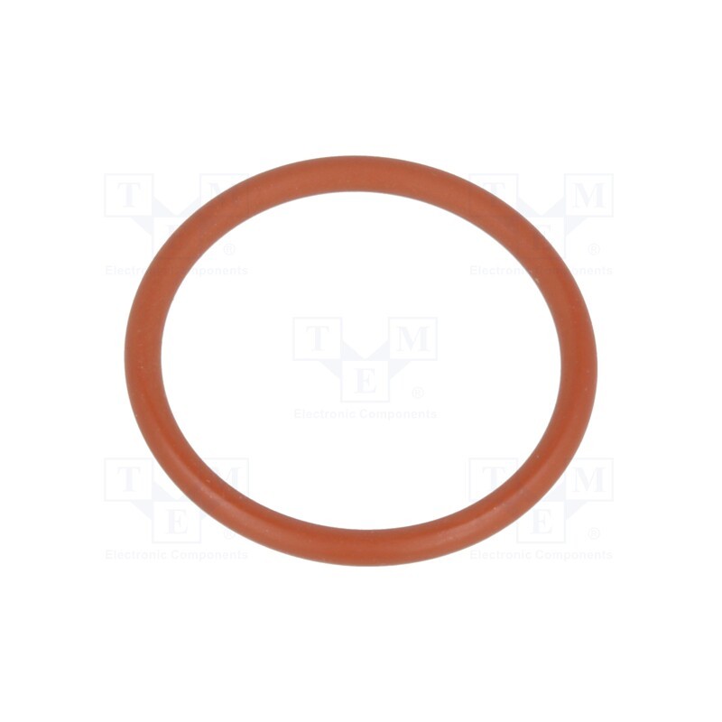 50 pcs : 1.321.1100.22 - O-ring gasket, VMQ, Thk: 1.5mm, Øint: 16mm, PG11, red, -60÷250°C