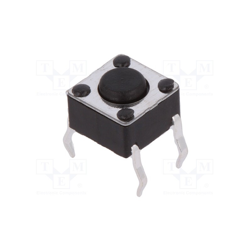 10 pcs : 1301.9301 - Microswitch TACT, SPST-NO, Pos: 2, 0.05A/12VDC, THT, none, 1.6N