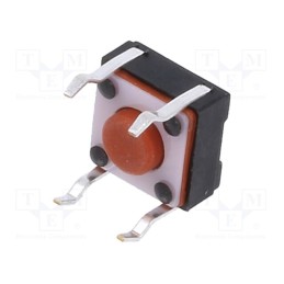 10 pcs : RT1105AF160Q - Microswitch TACT, SPST-NO x2, Pos: 2, 0.05A/12VDC, SMT, none, 1.57N