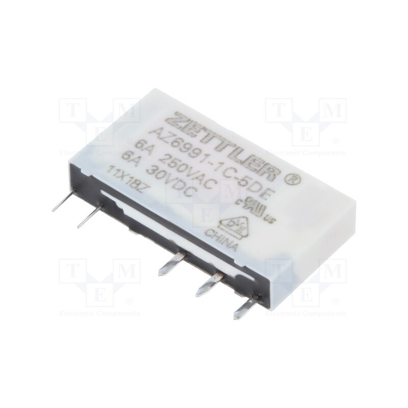 10 pcs : AZ6991-1C-5DE - Relay: electromagnetic, SPDT, Ucoil: 5VDC, 8A, 6A/250VAC, 6A/30VDC