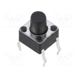10 pcs : 1301.9304 - Microswitch TACT, SPST-NO, Pos: 2, 0.05A/12VDC, THT, 1.6N, 6x6mm