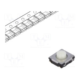 10 pcs : EVQQ2B03W - Microswitch TACT, SPST, Pos: 2, 0.02A/15VDC, SMT, none, 0.5N, 3.1mm