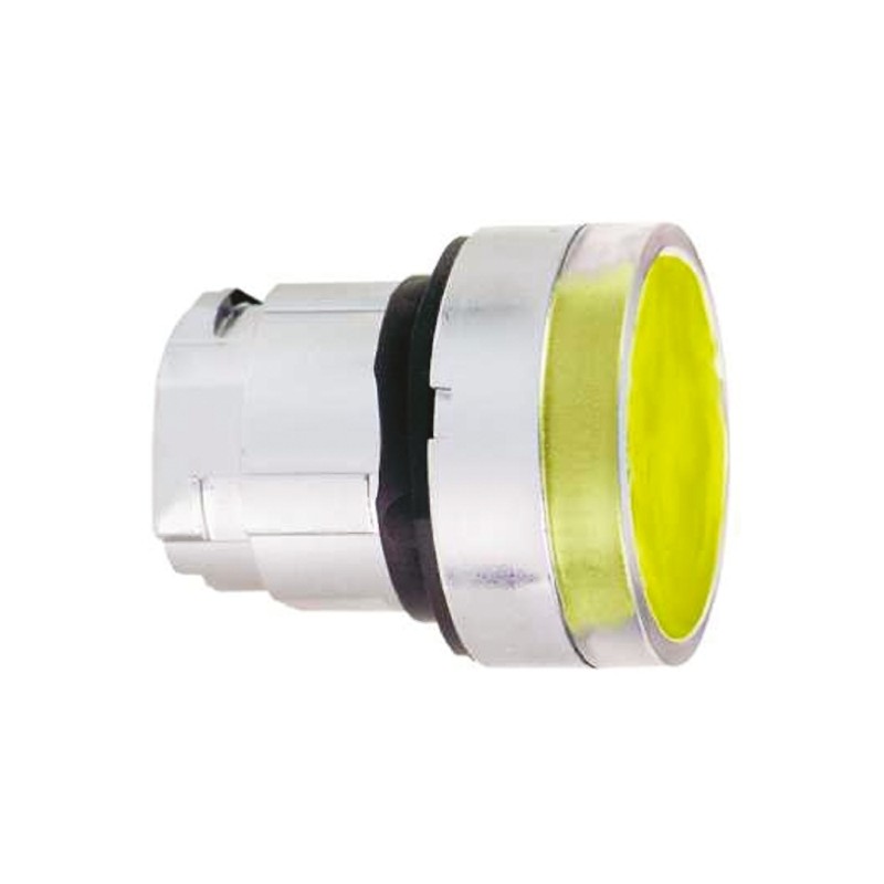 1 pcs - Schneider Electric Harmony XB4 Series Orange Illuminated Spring Return Push Button Head, 22mm Cutout, IP66, IP67, IP69K