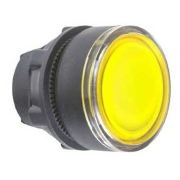 1 pcs - Schneider Electric Harmony XB5 Series Yellow Momentary Push Button Head, 22mm Cutout, IP66, IP67, IP69K