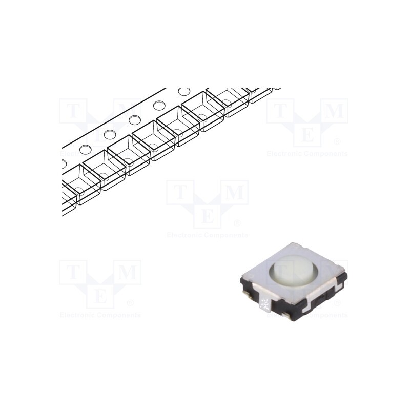 10 pcs : EVQQ2M02W - Microswitch TACT, SPST, Pos: 2, 0.02A/15VDC, SMT, none, 1.3N, 2.5mm