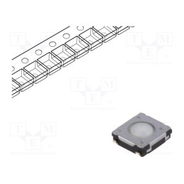 10 pcs : EVQQ2B01W - Microswitch TACT, SPST, Pos: 2, 0.02A/15VDC, SMT, none, 0.5N, 2mm