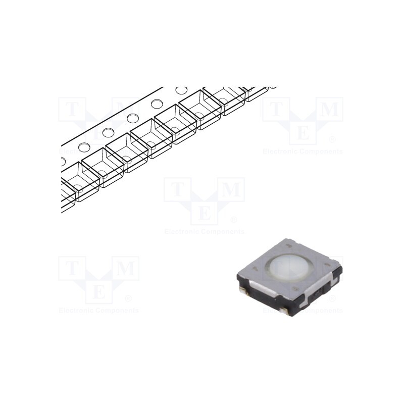 10 pcs : EVQQ2P01W - Microswitch TACT, SPST, Pos: 2, 0.02A/15VDC, SMT, none, 1.6N, 2mm