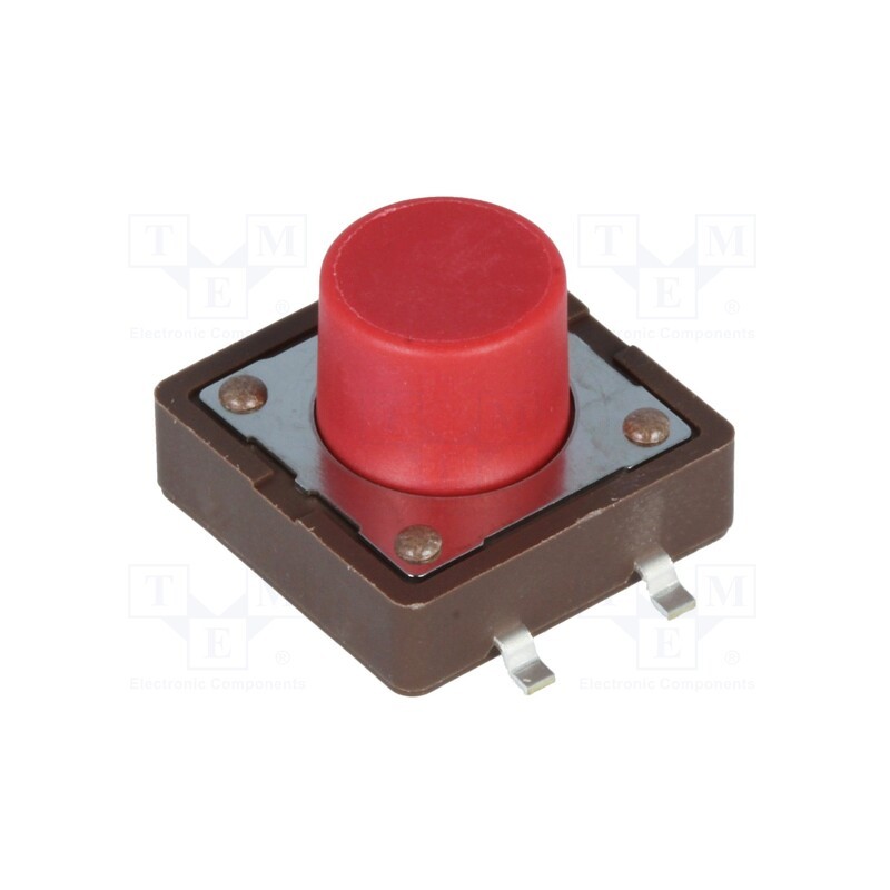 10 pcs : DTSM-25R-V-B - Microswitch TACT, SPST-NO, Pos: 2, 0.05A/12VDC, SMT, none, 2.6N