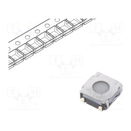 10 pcs : KSC121J LFS - Microswitch TACT, SPST-NO, Pos: 2, 0.05A/32VDC, SMT, none, 2.5mm
