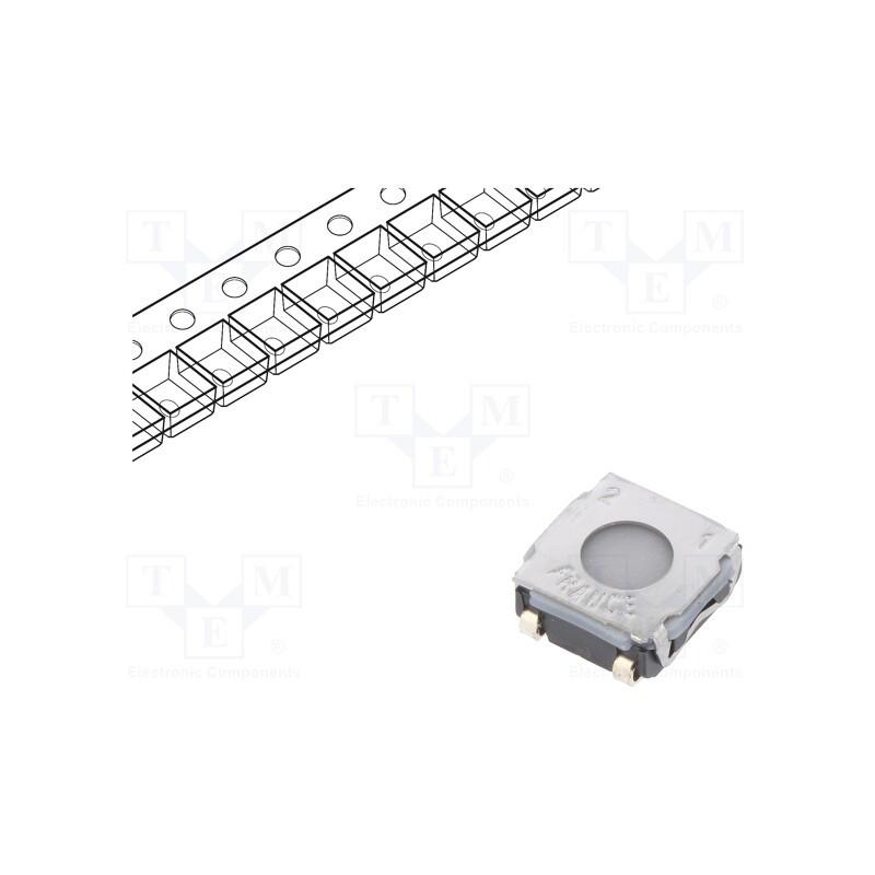 10 pcs : KSC121J LFS - Microswitch TACT, SPST-NO, Pos: 2, 0.05A/32VDC, SMT, none, 2.5mm
