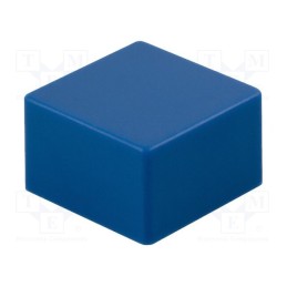 10 pcs : B32-1240 - Button, push-in, 5.5mm, -25÷70°C, square, blue, 9x9mm