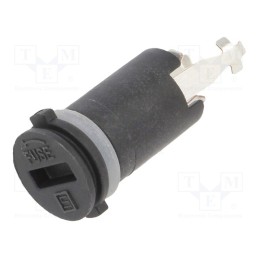 10 pcs : 3101.032 - Fuse holder, cylindrical fuses, 10A, on panel, black, 250VAC, FPG2