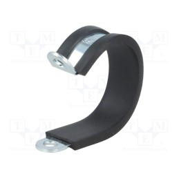 10 pcs : LKD13012 - Fixing clamp, ØBundle : 30mm, W: 12mm, steel, Cover material: EPDM