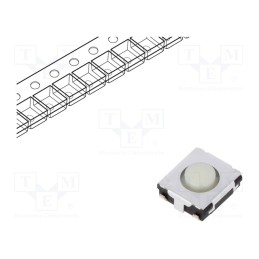 10 pcs : EVQQ2202W - Microswitch TACT, SPST, Pos: 2, 0.02A/15VDC, SMT, none, 3.5N, 2.5mm
