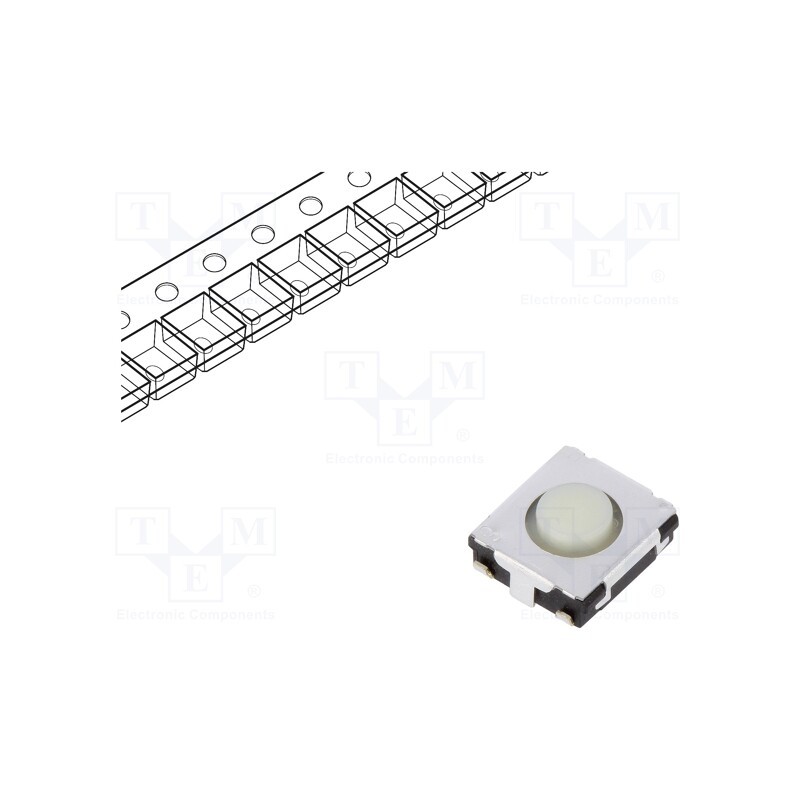 10 pcs : EVQQ2202W - Microswitch TACT, SPST, Pos: 2, 0.02A/15VDC, SMT, none, 3.5N, 2.5mm