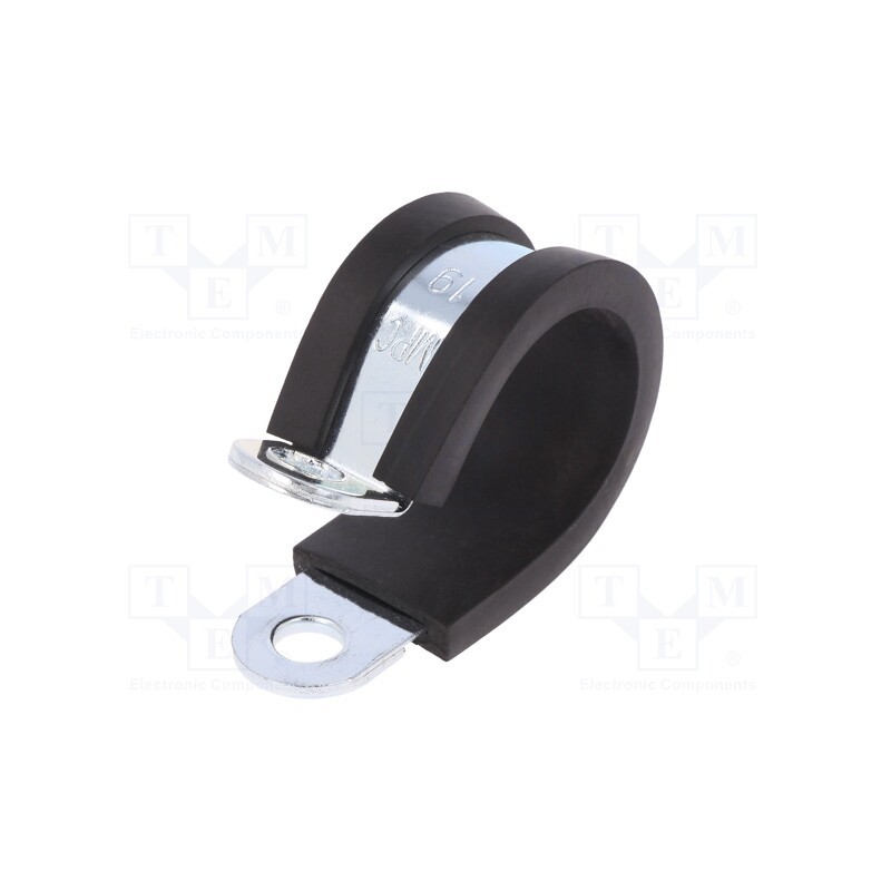 10 pcs : LKD11912 - Fixing clamp, ØBundle : 19mm, W: 19mm, steel, Cover material: EPDM