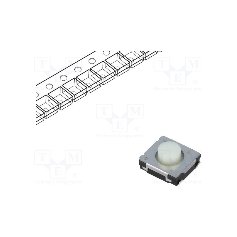 10 pcs : EVQQ2F03W - Microswitch TACT, SPST, Pos: 2, 0.02A/15VDC, SMT, none, 1N, 3.1mm