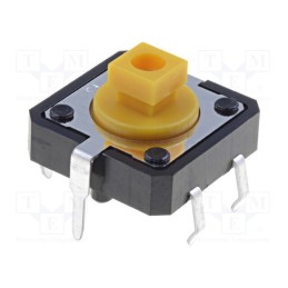 10 pcs : B3F-4155 - Microswitch TACT, SPST-NO, Pos: 2, 0.05A/24VDC, THT, none, 2.55N