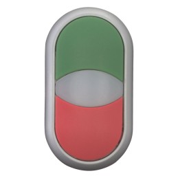 1 pcs - Eaton M22 Series Green, Red Illuminated Momentary Push Button Head, 22mm Cutout, IP67