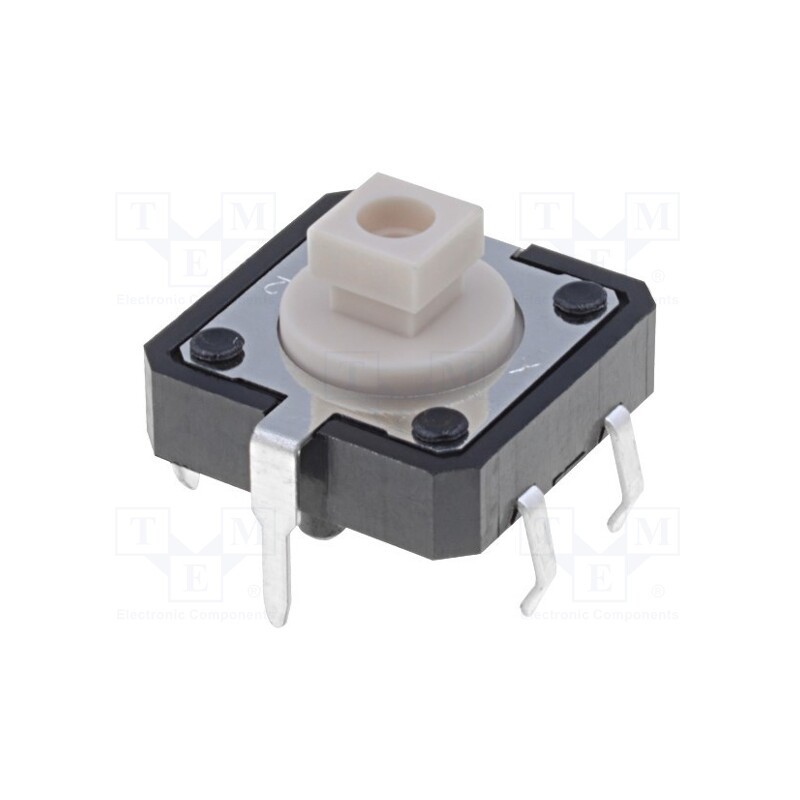10 pcs : B3F-4150 - Microswitch TACT, SPST-NO, Pos: 2, 0.05A/24VDC, THT, none, 1.27N