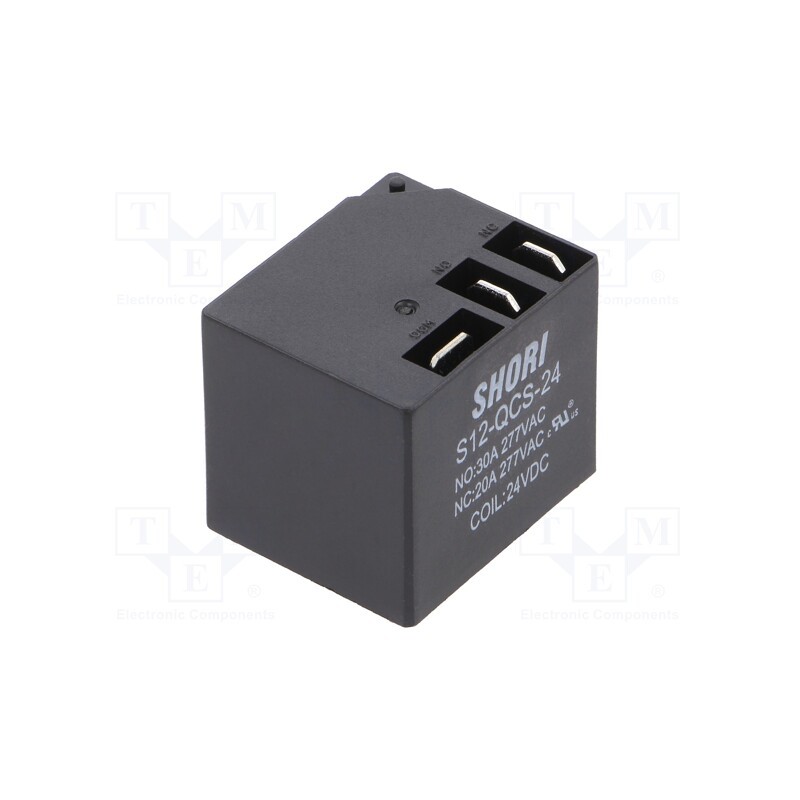 10 pcs : S12-QCS-24 - Relay: electromagnetic, SPDT, Ucoil: 24VDC, Icontacts max: 20A