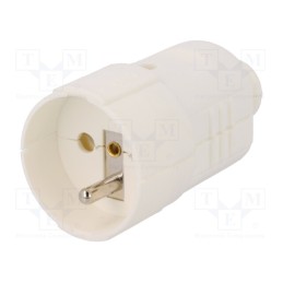 10 pcs : 8224 - Connector: AC supply, female, socket, 2P+PE, 230VAC, 16A, white