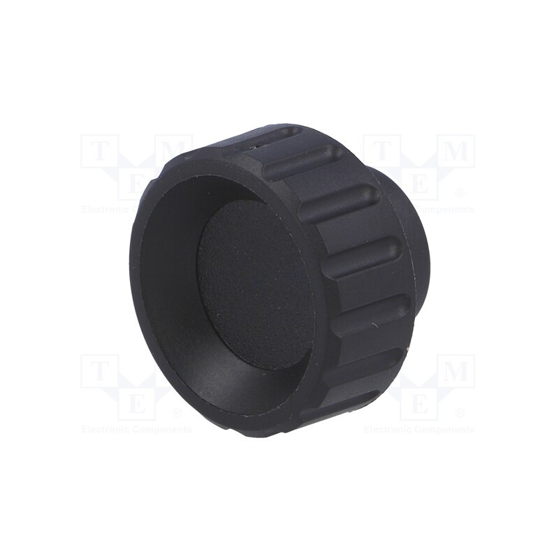 10 pcs : 6611 - Knob, Ø: 25mm, Int.thread: M5, 6mm, H: 19mm, polyamide, knurled