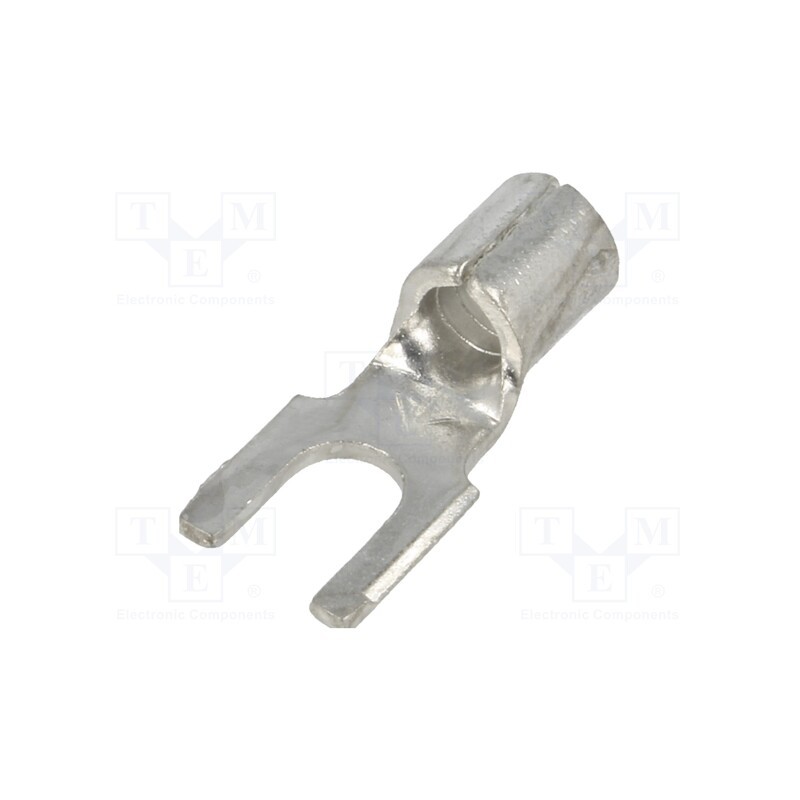 10 pcs : 8225 - Tip: fork, M4, crimped, for cable, non-insulated, copper, 4.32mm