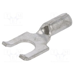 10 pcs : 8237 - Tip: fork, M4, crimped, for cable, non-insulated, copper, 4.32mm