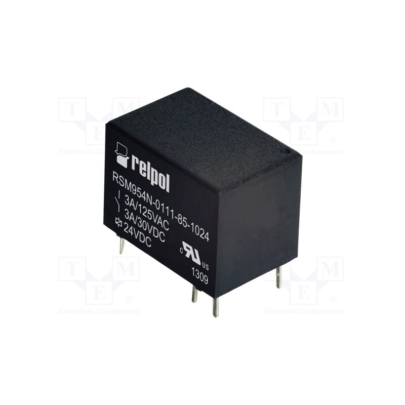 10 pcs : RSM954N-0111-85-1024 - Relay: electromagnetic, SPDT, Ucoil: 24VDC, 3A, 3A/125VAC, 3A/30VDC