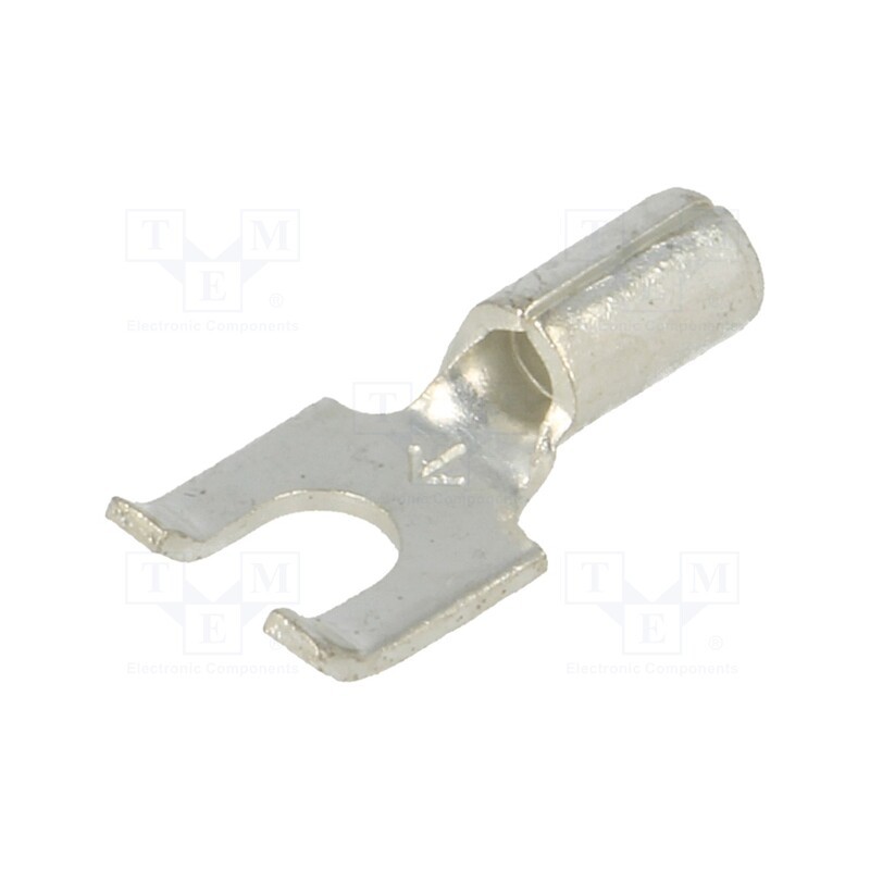 10 pcs : 8239 - Tip: fork, M3,5, crimped, for cable, non-insulated, copper, 3.66mm