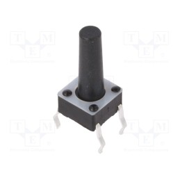 10 pcs : TL1105KF160Q - Microswitch TACT, SPST-NO, Pos: 2, 0.05A/12VDC, THT, 1.57N, 6x6x4mm