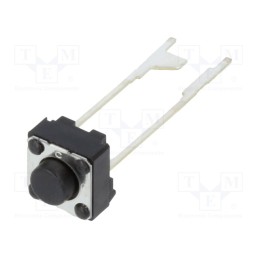 10 pcs : B3F6020 - Microswitch TACT, SPST-NO, Pos: 2, 0.05A/24VDC, THT, none, 980mN