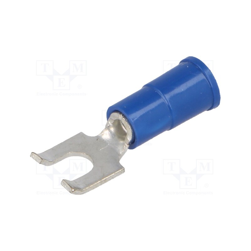 10 pcs : 8248 - Tip: fork, M3,5, Ø: 3.66mm, crimped, for cable, insulated, blue