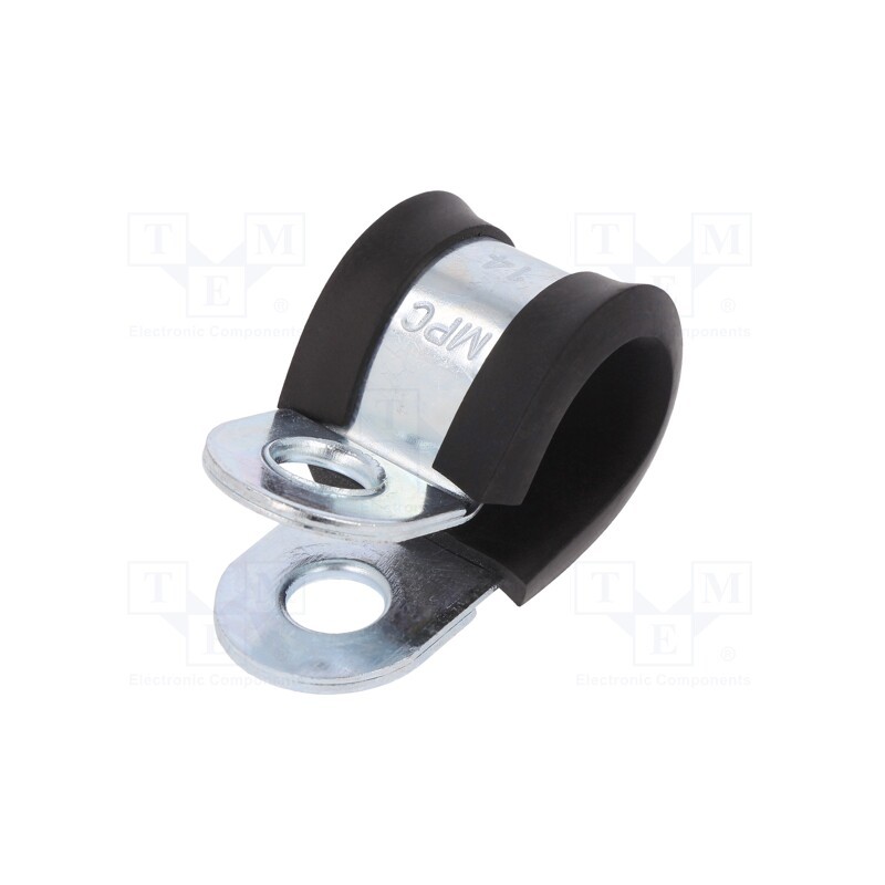 10 pcs : LKD11420 - Fixing clamp, ØBundle : 14mm, W: 20mm, steel, Cover material: EPDM
