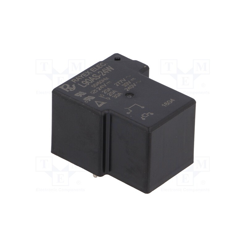 10 pcs : L90AS-24W - Relay: electromagnetic, SPST-NO, Ucoil: 24VDC, 30A, Series: L90, PCB