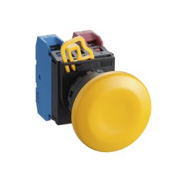 1 pcs - Idec YW Series Illuminated Push Button Complete Unit, Panel Mount, 22mm Cutout, SPST, IP65