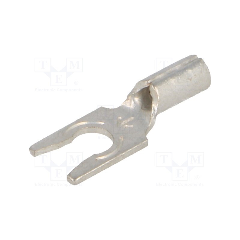 10 pcs : 8254 - Tip: fork, M3,5, crimped, for cable, non-insulated, copper, 3.66mm