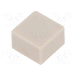 10 pcs : B32-1200 - Button, push-in, 5.5mm, -25÷70°C, square, ivory, 9x9mm